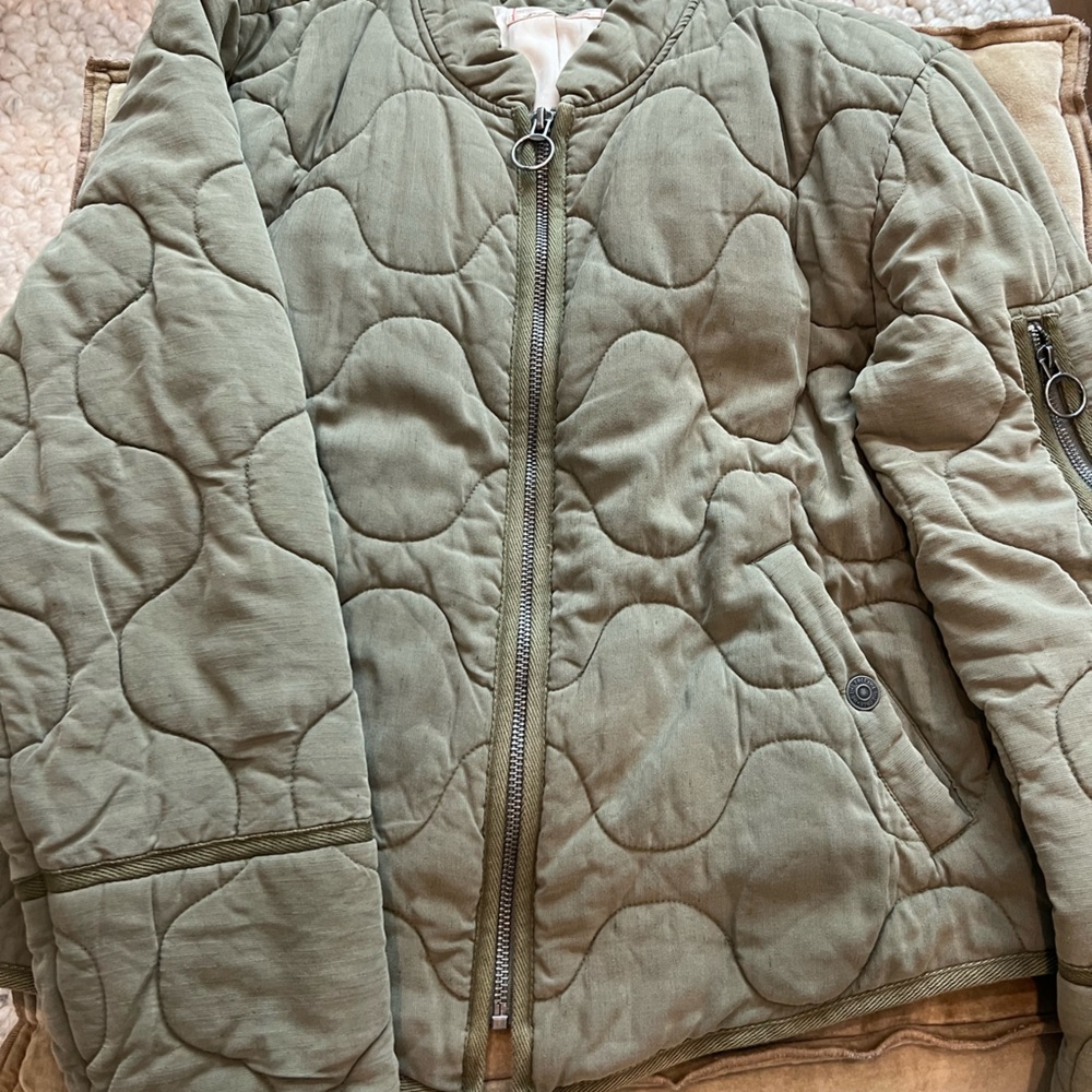 Free People Aura Liner - Green Quilted Jacket - Brand New - Picture 6 of 10